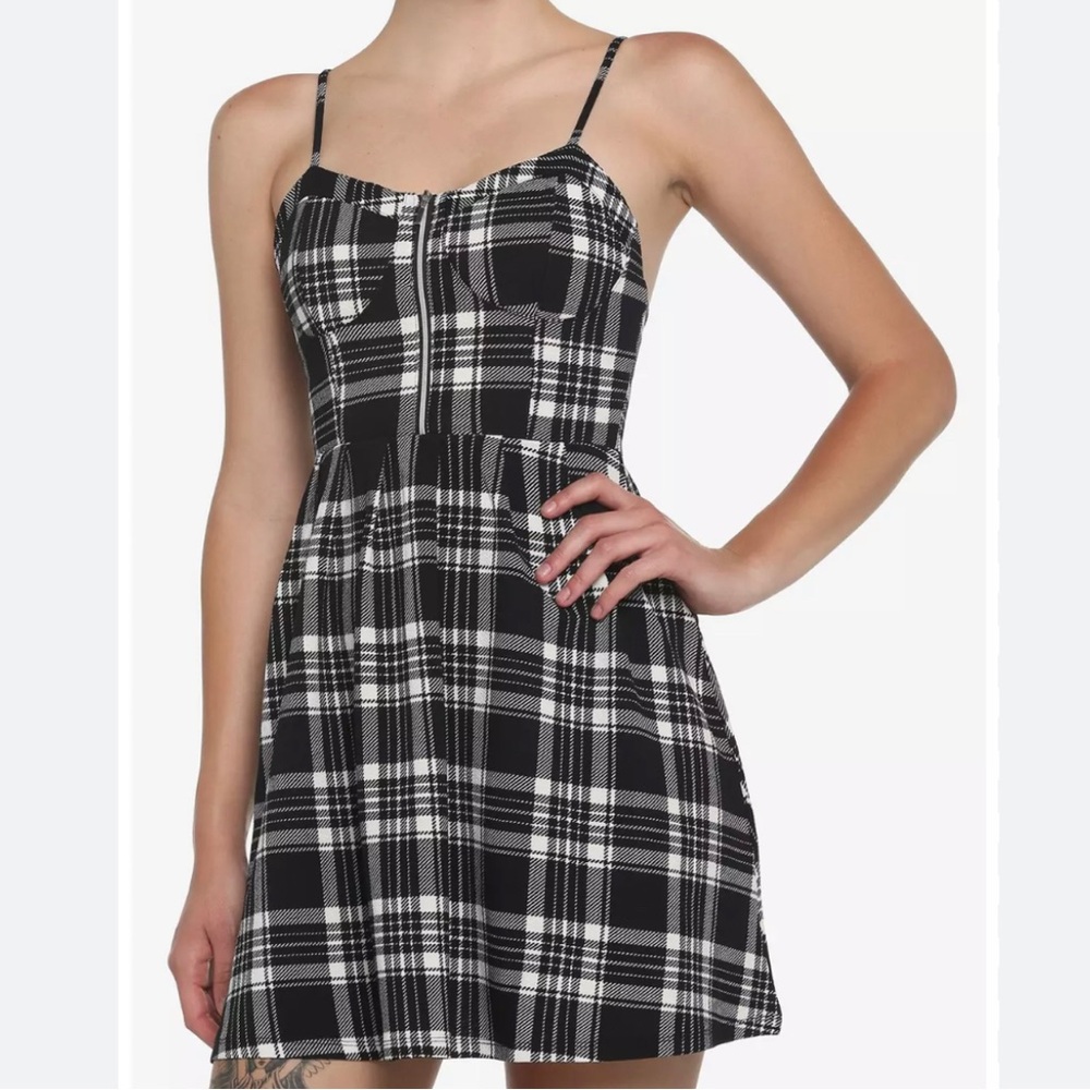 Hot Topic Plaid Spaghetti Strap Dress